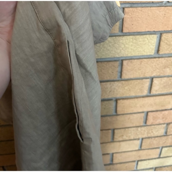 Theory Didianne Tierra Wash Linen Blend Sleeveless Shift Dress Beige Tan Size 6 - Picture 3 of 8